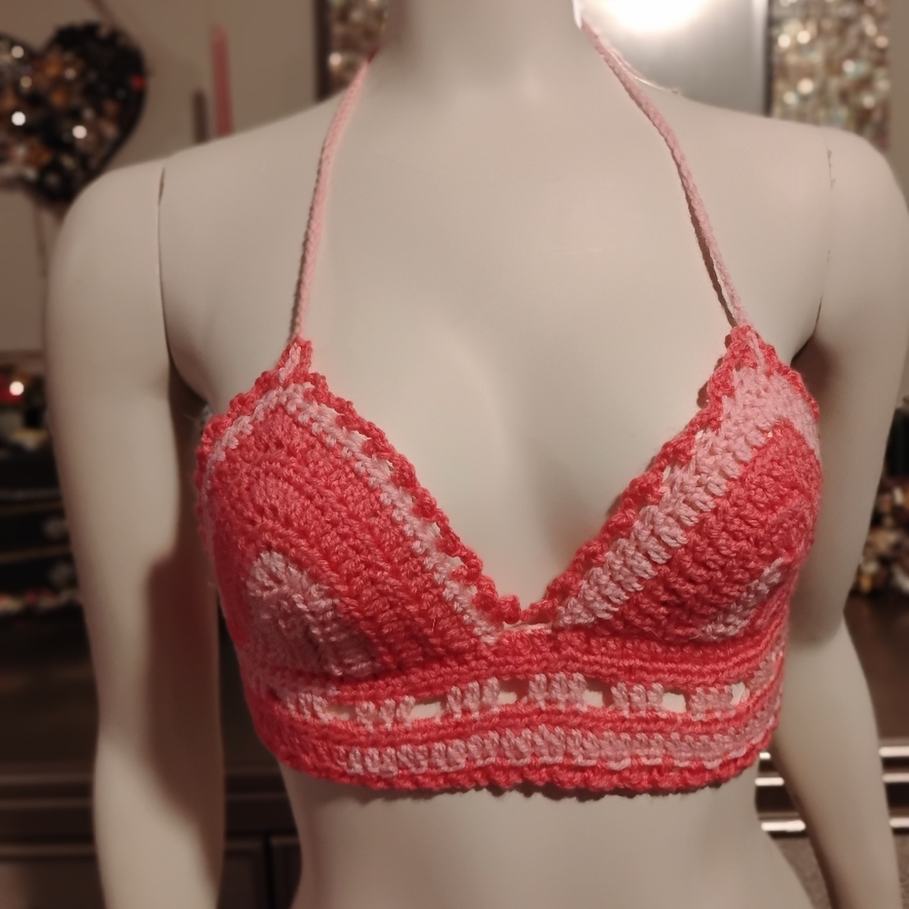 Handmade crochet festival top